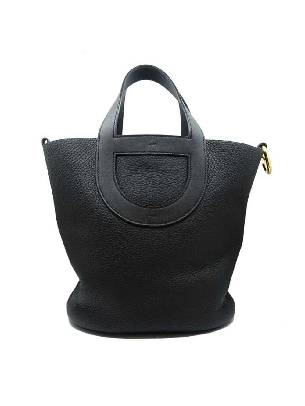 Hermes in the Loop 23 BK Taurillon Clemence Gold Handbag